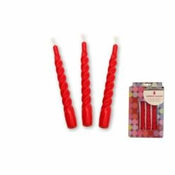 Cereria Di Giorgio Candele Tortiglione Rosso 6 Pezzi 3510/14