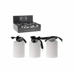 Sinsin Candela Glitter Bianca 7 Cm