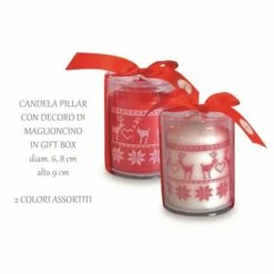 SinSin - Candele Con Decoro Natalizio 2 COLORI