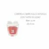 Mercury - Candela Rossa Alla Cannella Con Tappo Cuori In Gesso
